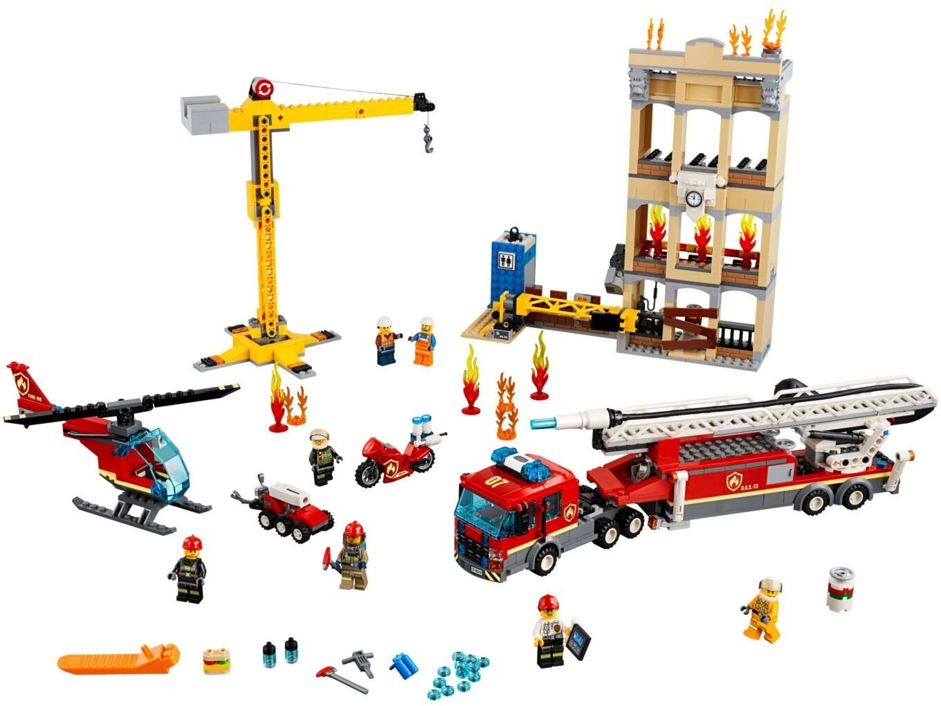 60216 LEGO® City Miesto gaisrininkų brigada цена и информация | Konstruktoriai ir kaladėlės | pigu.lt