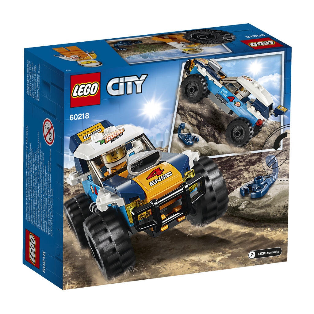 60218 LEGO® City Dykumų ralio automobilis kaina ir informacija | Konstruktoriai ir kaladėlės | pigu.lt