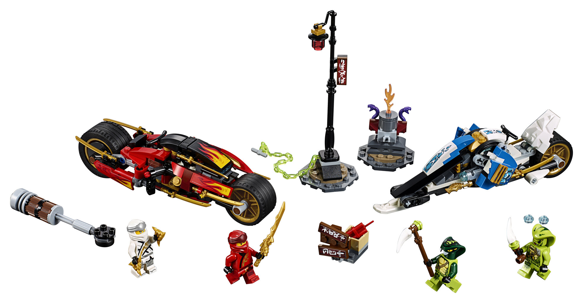 70667 LEGO® NINJAGO Kai kardų dviratis ir Zane sniegomobilis цена и информация | Konstruktoriai ir kaladėlės | pigu.lt