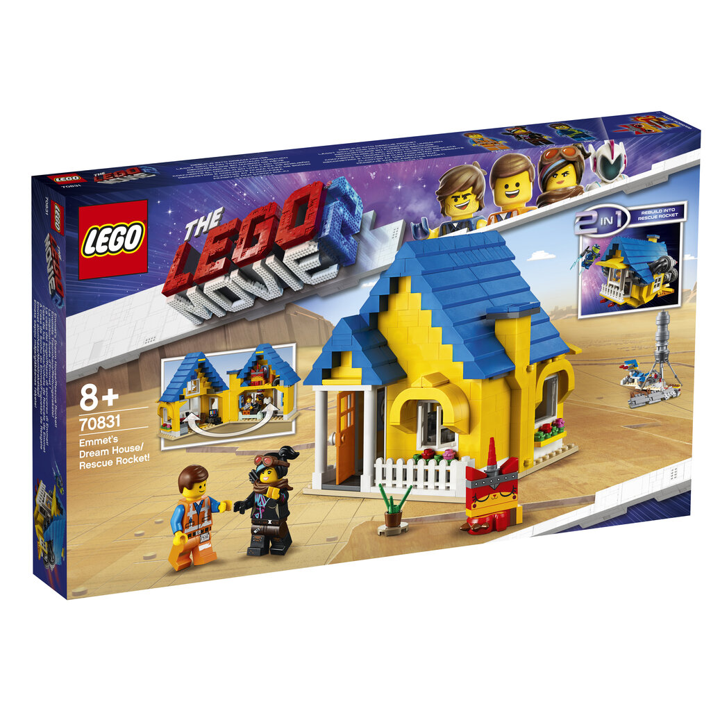 70831 LEGO® MOVIE 2 Emeto svajonių namas / gelbėjimosi raketa цена и информация | Konstruktoriai ir kaladėlės | pigu.lt