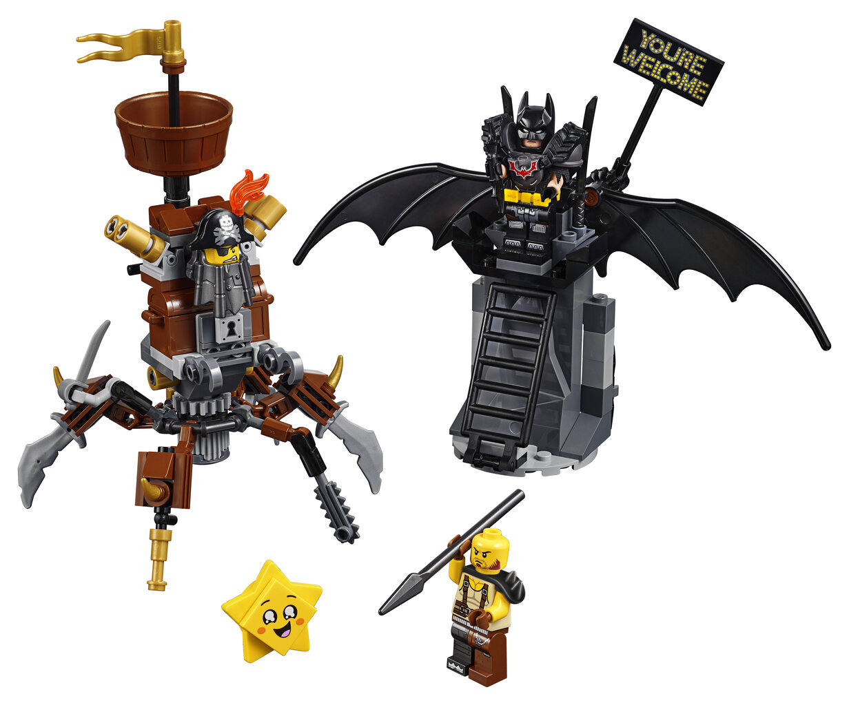 70836 LEGO® MOVIE 2 Kovai pasirengęs Betmenas ir Metalbarzdis kaina ir informacija | Konstruktoriai ir kaladėlės | pigu.lt