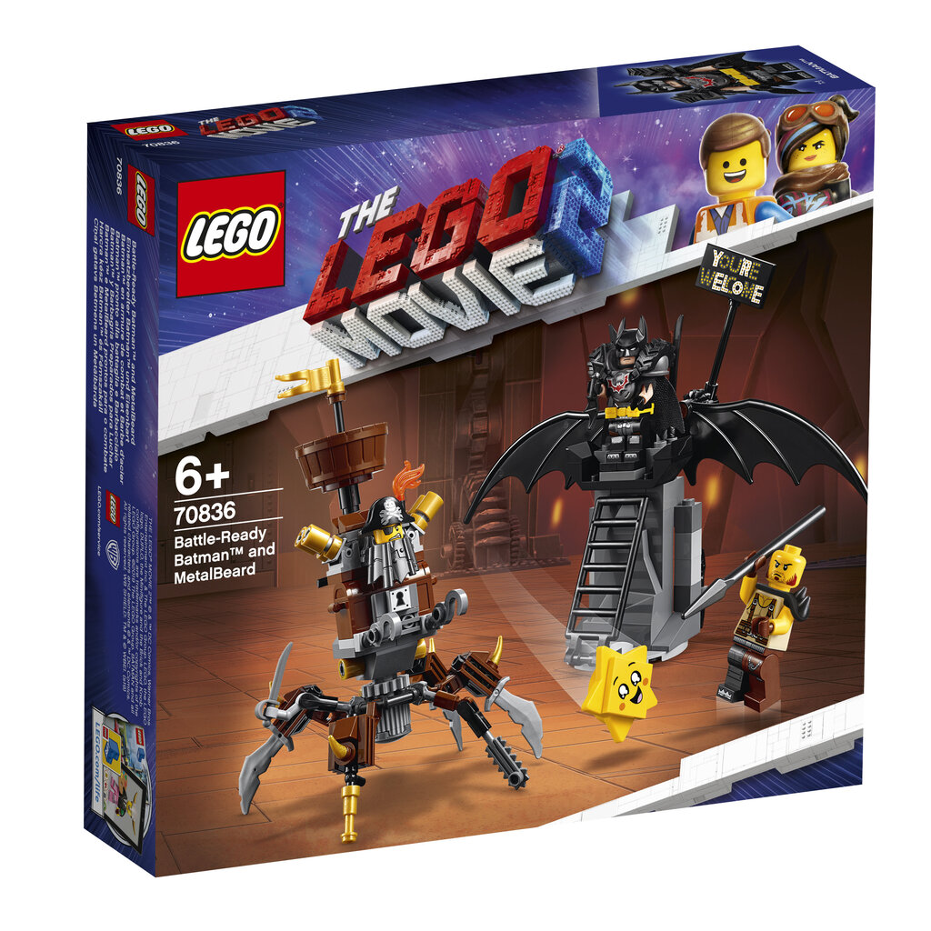 70836 LEGO® MOVIE 2 Kovai pasirengęs Betmenas ir Metalbarzdis kaina ir informacija | Konstruktoriai ir kaladėlės | pigu.lt