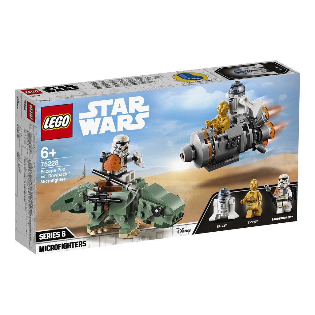 75228 LEGO® STAR WARS спасательная капсула для Dewback маленьких  истребителей цена | pigu.lt