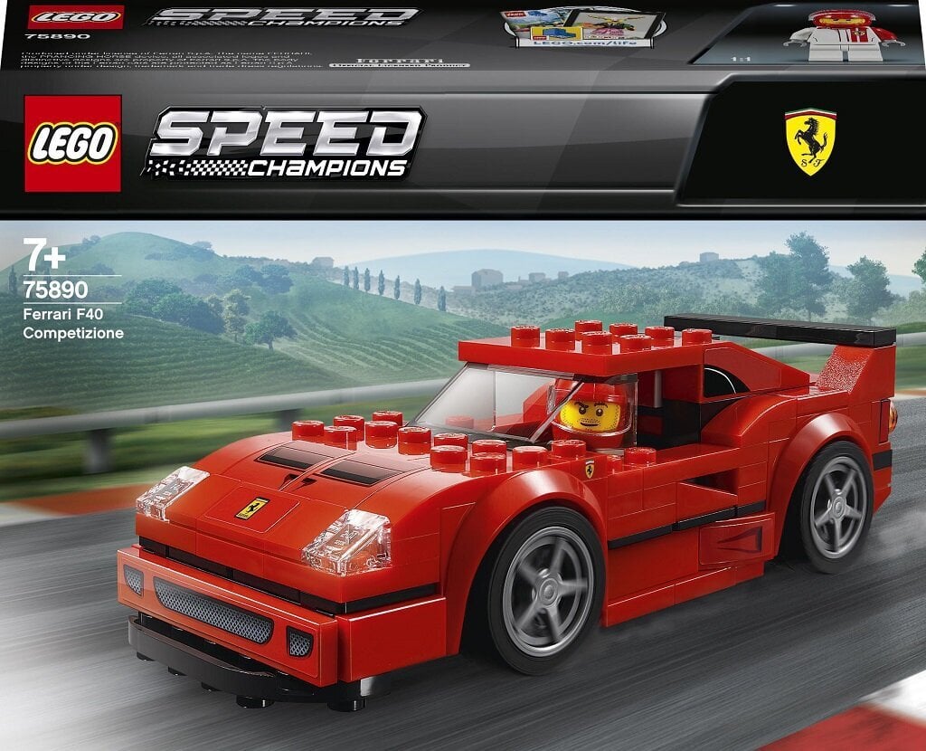 75890 LEGO® Speed Champions Ferrari F40 Competizione kaina ir informacija | Konstruktoriai ir kaladėlės | pigu.lt