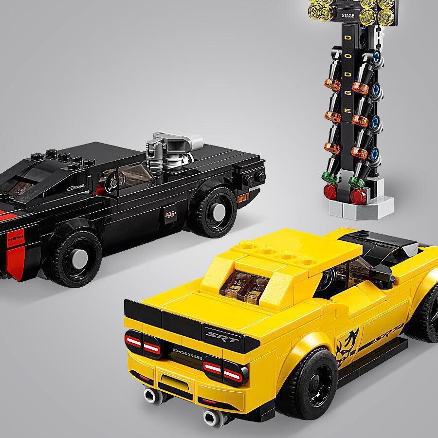 75893 LEGO® Speed Champions 2018 Dodge Challenger SRT Demon ir 1970 Dodge Charger R/T kaina ir informacija | Konstruktoriai ir kaladėlės | pigu.lt