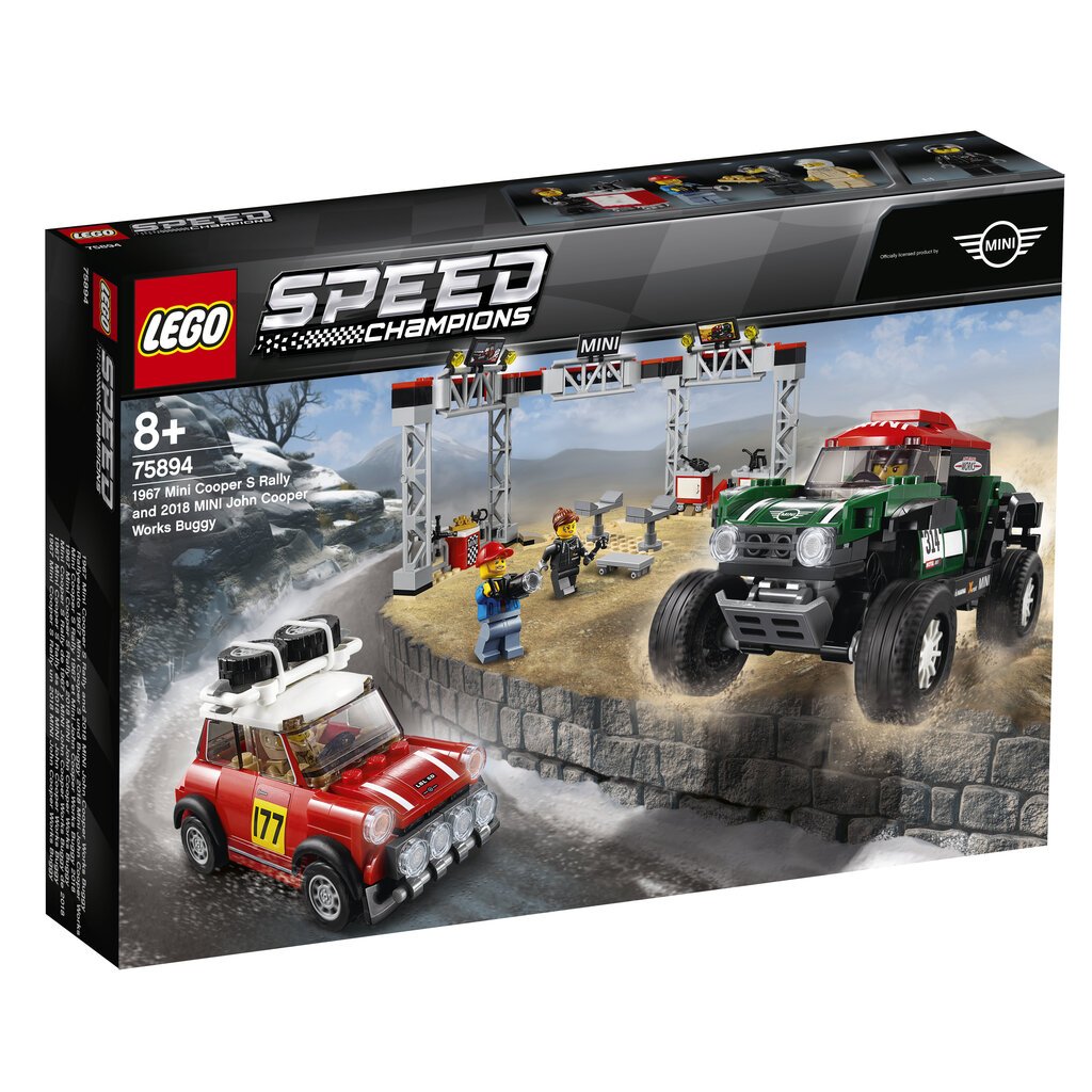 75894 LEGO® Speed Champions 1967 Mini Cooper S Rally ir 2018 MINI John Cooper Works Buggy цена и информация | Konstruktoriai ir kaladėlės | pigu.lt