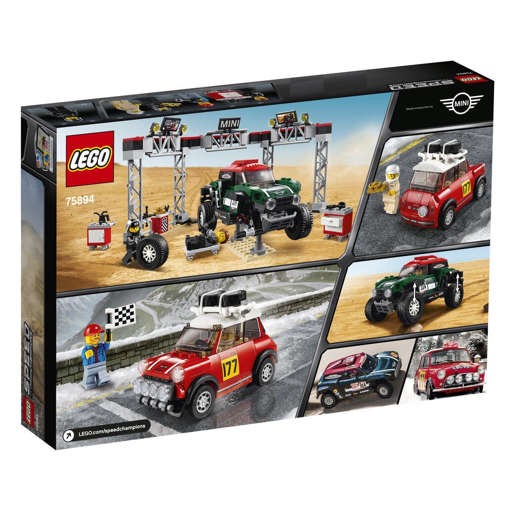 75894 LEGO® SPEED CHAMPIONS 1967 Mini Cooper S Rally и 2018 MINI John  Cooper Works Buggy цена | pigu.lt