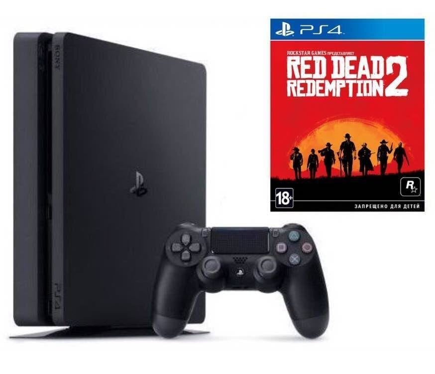Sony PlayStation 4 (PS4) Slim, 500 GB + Red Dead Redemption 2 цена и информация | Žaidimų konsolės | pigu.lt