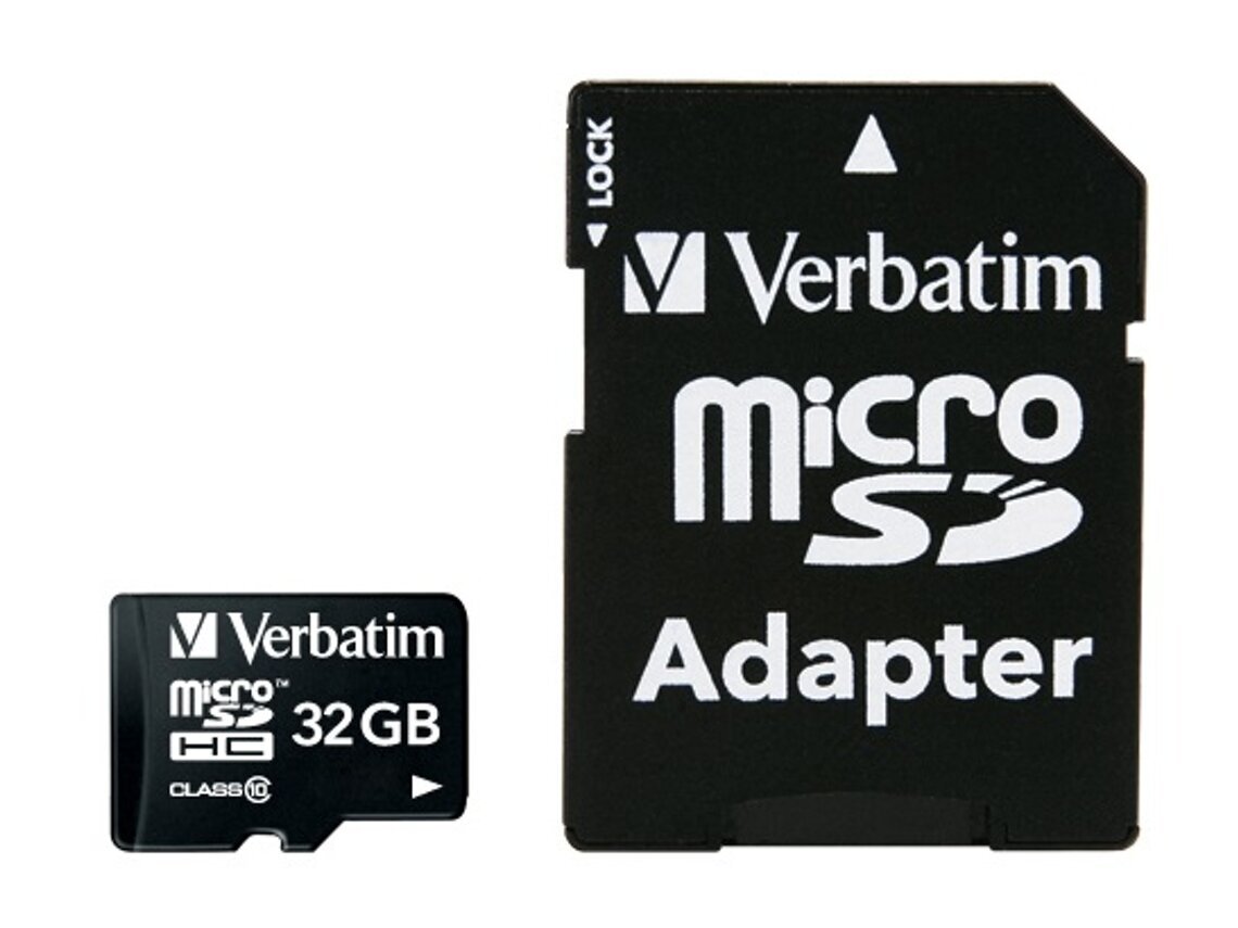 Verbatim microSDHC 32GB (+ SD adapteris) kaina ir informacija | Atminties kortelės telefonams | pigu.lt