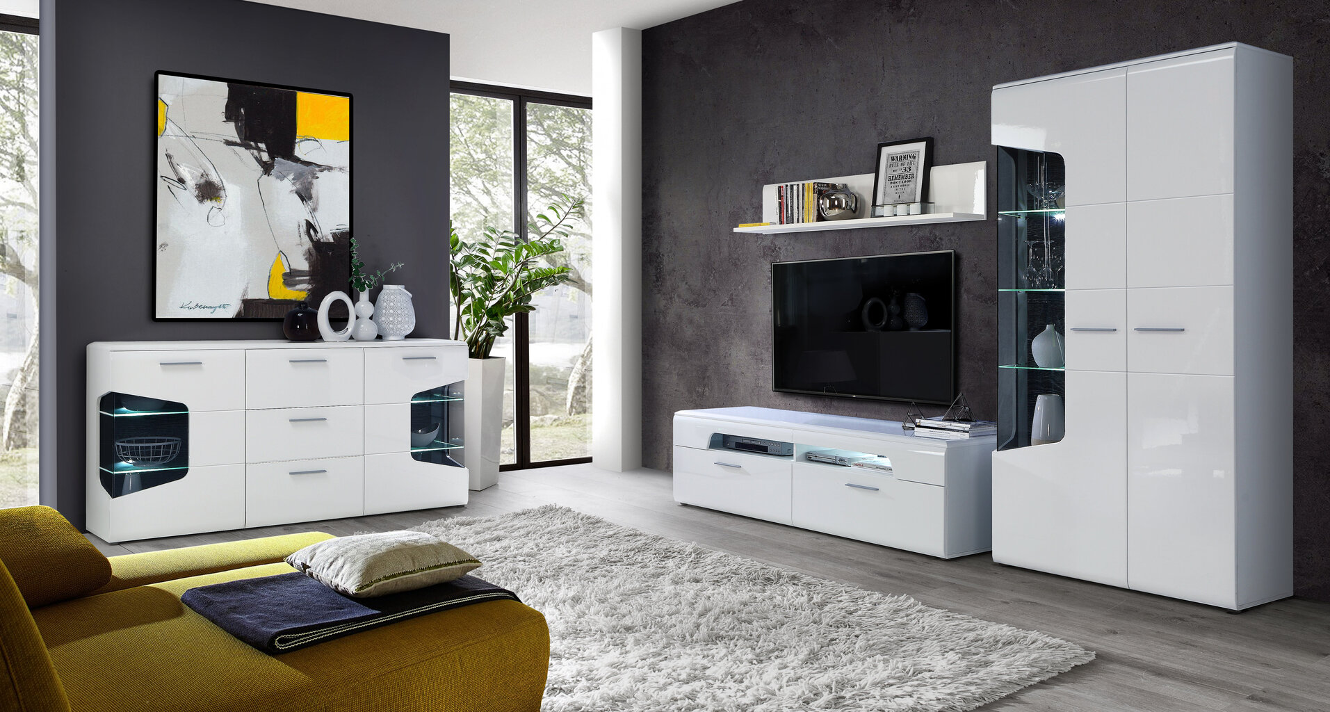 TV staliukas Corel LRCT122B, baltas kaina ir informacija | TV staliukai | pigu.lt