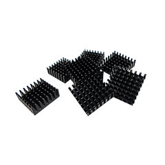 HEATSINK M.2 SSD MODULIUI / 14X14MM BLACK SELFAHESIVE 8 VNT kaina ir informacija | Kompiuterių ventiliatoriai | pigu.lt