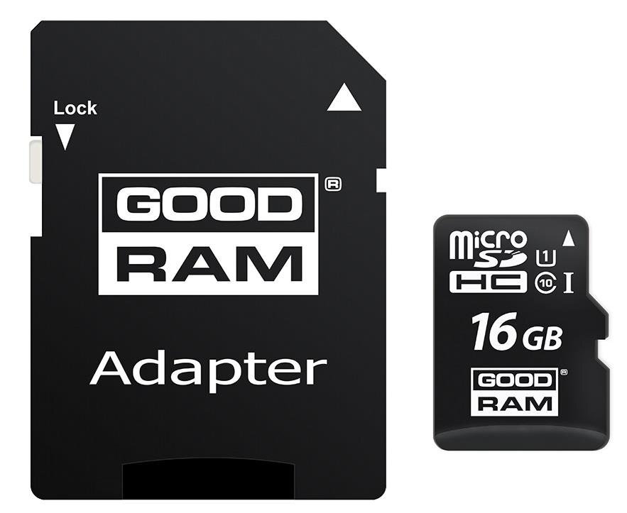 Goodram MicroSD 16GB цена и информация | Atminties kortelės telefonams | pigu.lt