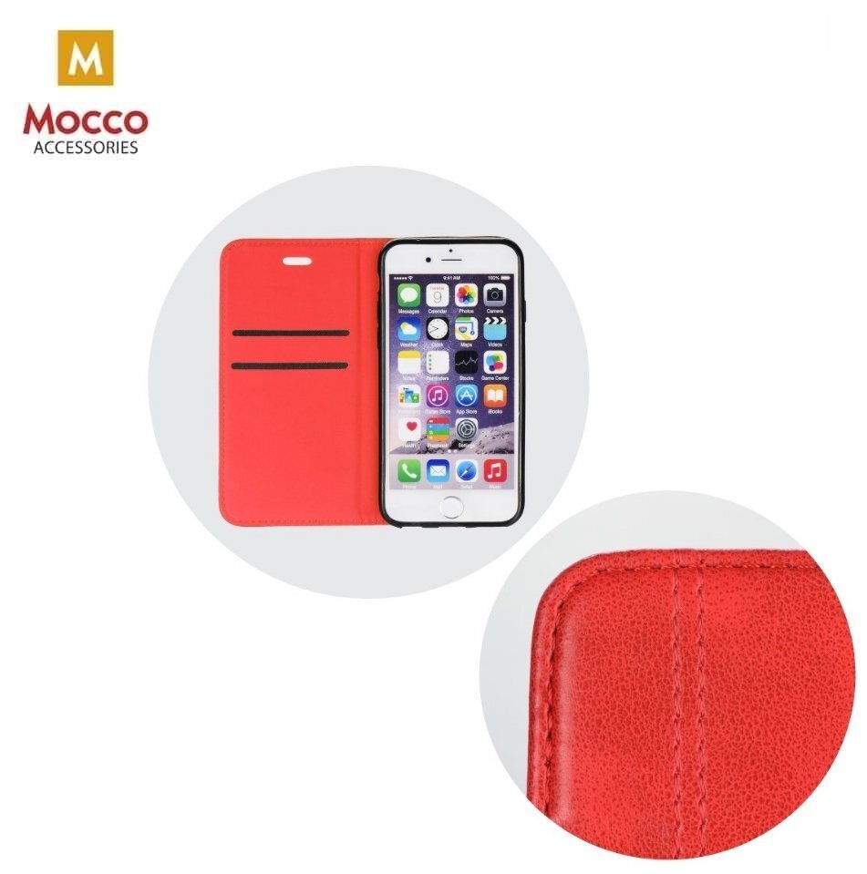 Mocco Smart Focus Book Case For Apple iPhone XS / X Red цена и информация | Telefono dėklai | pigu.lt