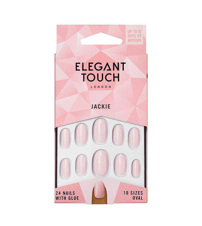 Dirbtiniai nagai Elegant Touch Polish Nails Jackie, Prancūziškas manikiūras ovalus kaina ir informacija | Manikiūro, pedikiūro priemonės | pigu.lt