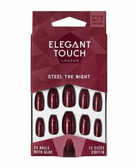 Dirbtiniai nagai Elegant Touch, vyšnių spalvos kaina ir informacija | Manikiūro, pedikiūro priemonės | pigu.lt