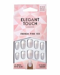 Искусственные ногти Elegant Touch, Французский маникюр, розовые 103, M цена и информация | Книпсер для ногтей NGHIA EXPORT NC-03  | pigu.lt