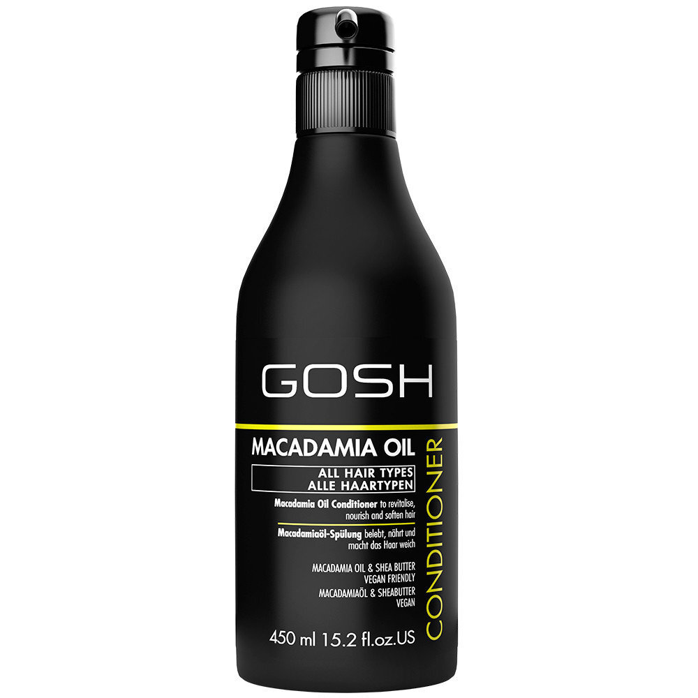Maitinamasis plaukų kondicionierius Gosh Macadamia Oil 450 ml kaina ir informacija | Balzamai, kondicionieriai | pigu.lt
