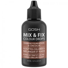 Tamsų atspalvį suteikianti makiažo priemonė Gosh Mix & Fix Colour Drops, 004 Dark, 30 ml kaina ir informacija | Makiažo pagrindai, pudros | pigu.lt