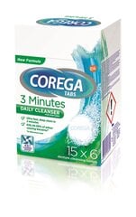 Чистящее средство для протезов Corega Tabs 3 Minutes, 6шт цена и информация | Зубные щетки, пасты | pigu.lt