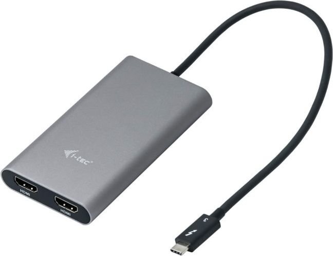 i-tec TB3DUAL4KHDMI kaina ir informacija | Adapteriai, USB šakotuvai | pigu.lt