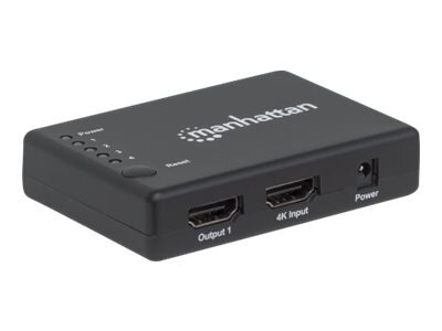 MH 4K Compact 4-Port HDMI Splitter black kaina ir informacija | Adapteriai, USB šakotuvai | pigu.lt