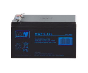 MWPower akumuliatorius MWP 12V 9Ah F2(250) AGM, 12 metų kaina ir informacija | Elementai | pigu.lt