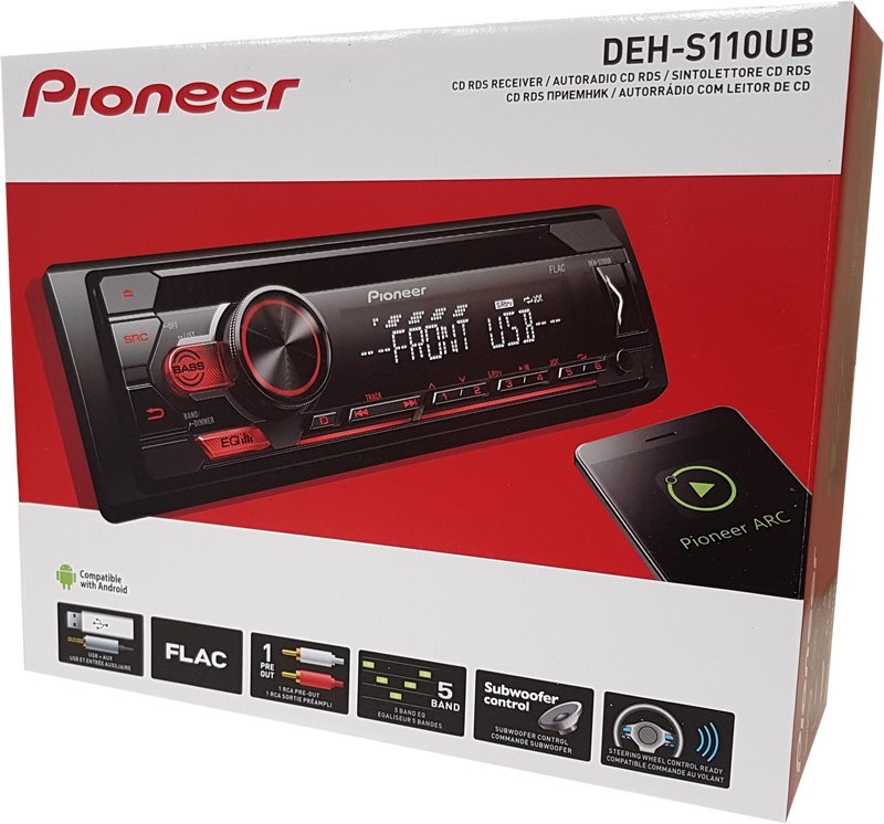 Pioneer DEH-S110UB kaina ir informacija | Automagnetolos, multimedija | pigu.lt