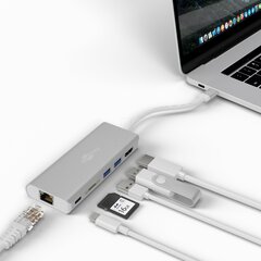 Адаптер Goobay USB-C Premium Multiport-Dock 7678 цена и информация | Адаптеры, USB-разветвители | pigu.lt