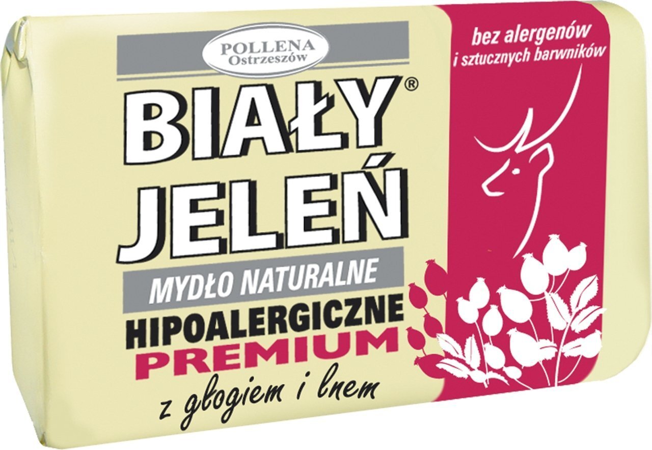 Natūralus muilas Bialy Jelen Premium Glog & Len 100 g kaina ir informacija | Muilai | pigu.lt