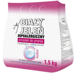 Skalbimo milteliai Bialy Jelen Kolor, 1,5 kg kaina ir informacija | Skalbimo priemonės | pigu.lt