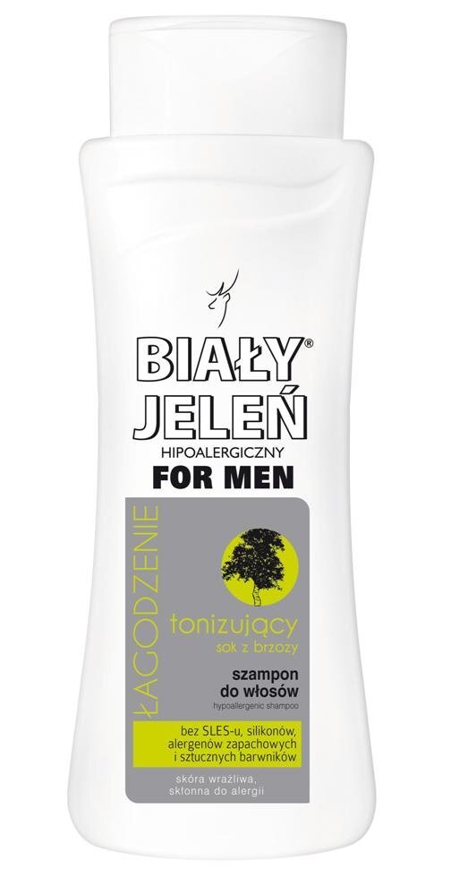 Raminantis plaukų šampūnas vyrams Bialy Jelen Sok z Brzozy 300 ml kaina ir informacija | Šampūnai | pigu.lt