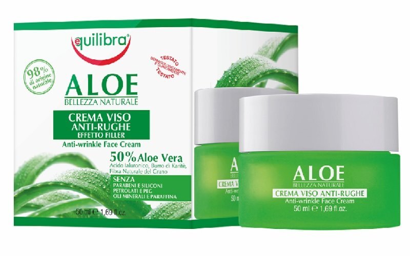 Veido kremas nuo raukšlių Equilibra Aloe Bellezza Naturale 50 ml цена и информация | Veido kremai | pigu.lt