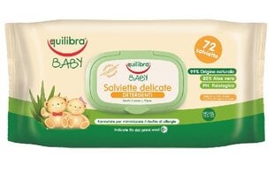 Мягкие влажные салфетки Equilibra Baby Salviette 0м+ для детей 72 шт. цена и информация | Косметика для мам и детей | pigu.lt