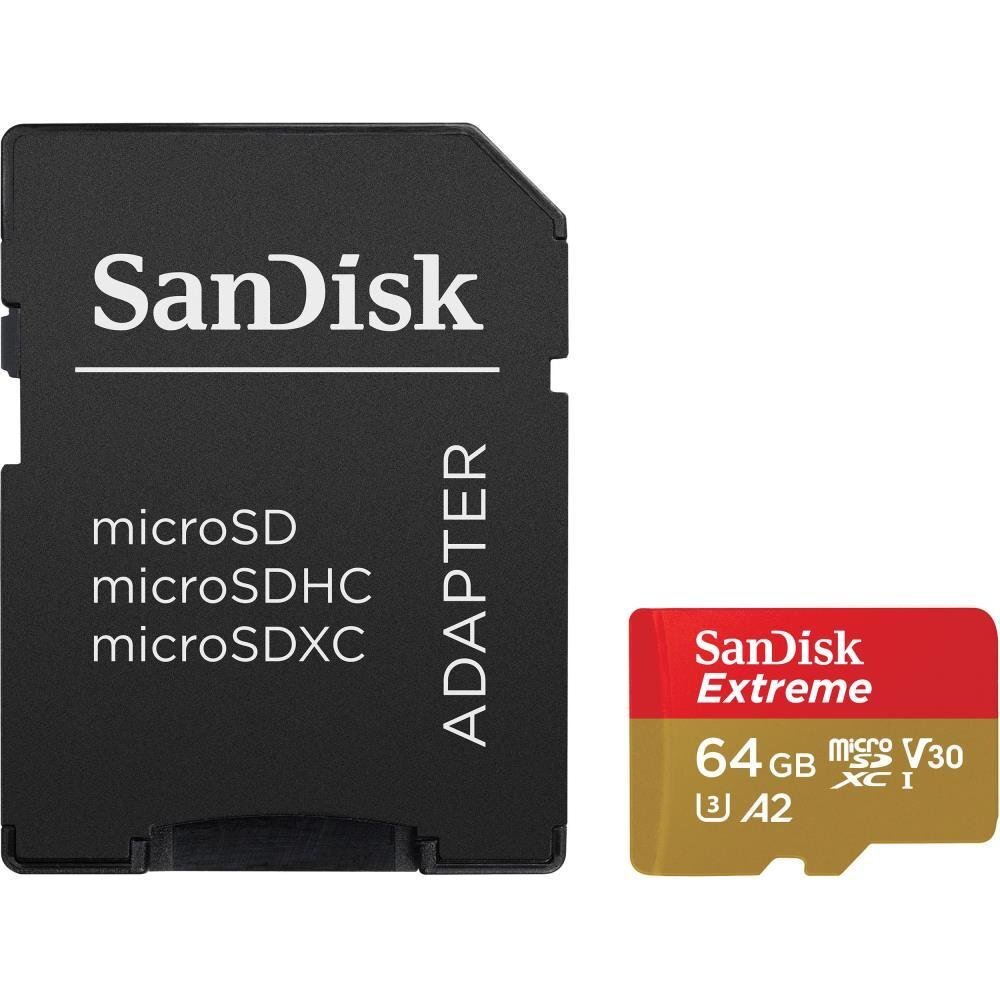 Atminties kortelė SanDisk Extreme microSDXC 64GB 160/60 MB/s A2 C10 V30 цена и информация | Atminties kortelės telefonams | pigu.lt