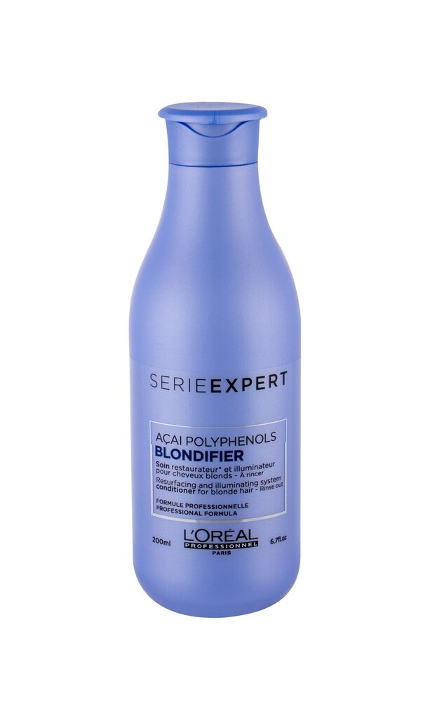 Geltonus tonus neutralizuojantis kondicionierius šviesiems ir šviesintiems plaukams L’Oreal Professionnel Serie Expert Blondifier 200 ml kaina ir informacija | Balzamai, kondicionieriai | pigu.lt