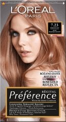 Стойкая краска для волос L'Oreal Paris Preference, 7.23 Dark Rose Gold цена и информация | Краска для волос | pigu.lt