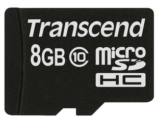 Карта памяти MICRO SDHC 8GB/CLASS10 TS8GUSD300S TRANSCEND цена и информация | Карты памяти для телефонов | pigu.lt