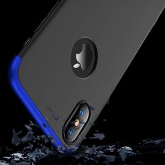 360 Protection Front and Back Case Full Body Cover iPhone XS Max черно-синий цена и информация | Чехлы для телефонов | pigu.lt