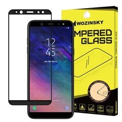 Wozinsky grūdintas apsauginis stiklas, tinka Samsung Galaxy A6 2018, juodas kaina ir informacija | Apsauginės plėvelės telefonams | pigu.lt