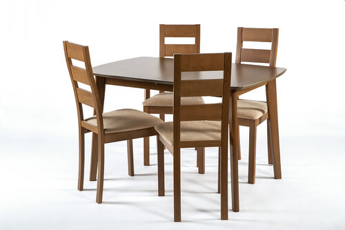 Valgomojo komplektas Bari S/Parma, šviesiai rudas цена и информация | Комплекты мебели для столовой | pigu.lt