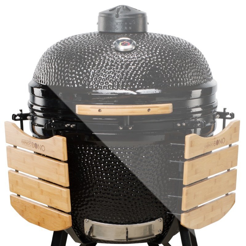 Keraminė kepsninė Kamado Bono Limited, 64cm, juoda kaina ir informacija | Kepsninės, griliai | pigu.lt