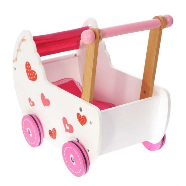 Medinis lėlių vežimėlis kaina ir informacija | Žaislai mergaitėms | pigu.lt