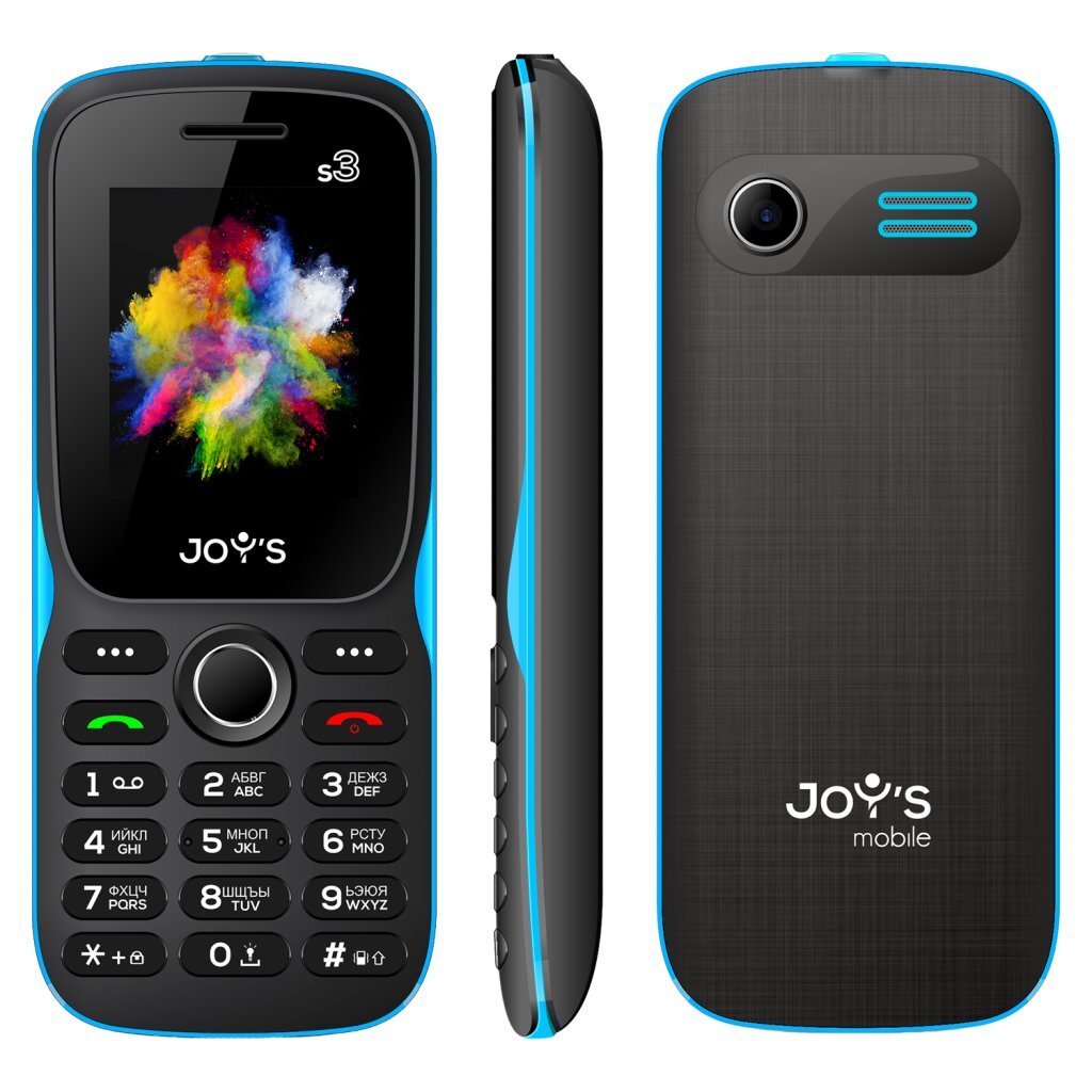 Joys S3, Dual SIM, Juoda/Mėlyna kaina ir informacija | Mobilieji telefonai | pigu.lt