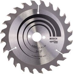 Pjovimo diskas Bosch Optiline Wood, 160 mm kaina ir informacija | Pjūklai, pjovimo staklės | pigu.lt