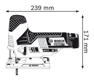 Elektrinė freza Bosch GST 12V-70 Solo 06015A1001, be akumuliatoriaus ir įkroviklio kaina ir informacija | Pjūklai, pjovimo staklės | pigu.lt