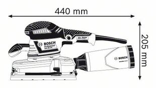 Orbitinis šlifuoklis Bosch 350W, be akumuliatoriaus ir įkroviklio kaina ir informacija | Šlifuokliai | pigu.lt