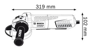 Kampinis šlifuoklis Bosch GWS 15-125 CIEP Professional 1500W (0601796202) kaina ir informacija | Šlifuokliai | pigu.lt