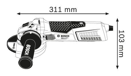 Elektrinis kampinis šlifuoklis Bosch GWS 19-125CI 1900W 125mm kaina ir informacija | Šlifuokliai | pigu.lt