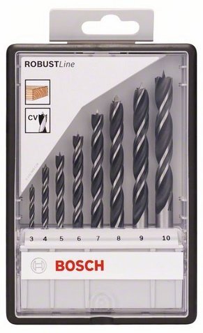 8 dalių medžio grąžtų rinkinys Bosch Robust line 2607010533 цена и информация | Mechaniniai įrankiai | pigu.lt