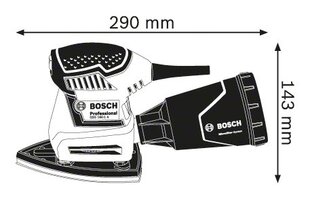 Trikampinis plokštuminis šlifuoklis Bosch GSS 160 Multi kaina ir informacija | Šlifuokliai | pigu.lt